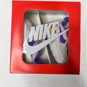 NIKE MAX 90 OG CRIB Shoe WHITE Gold Purple  Size 4c